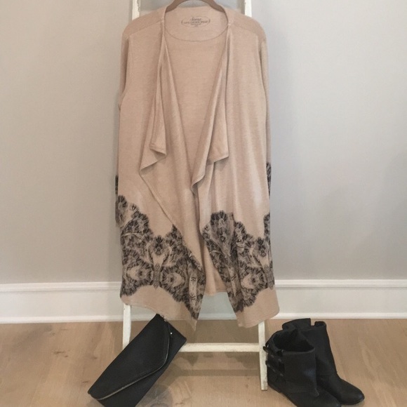 HP 🎉 Luxuriously Soft Cardigan with Lace Design - Picture 2 of 6